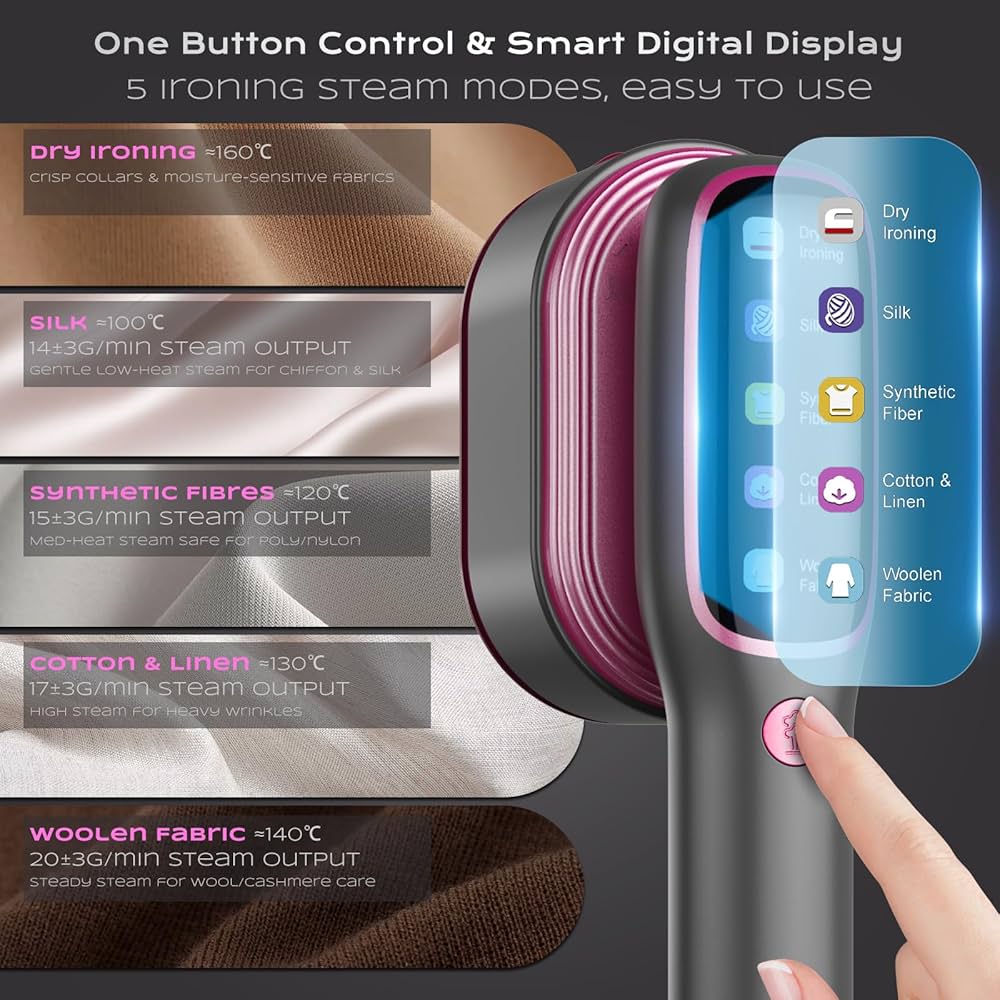 2026 NOUVEAU Défroisseur vapeur portable professionnel 1200W pour vêtements, idéal pour la maison et le quotidien.