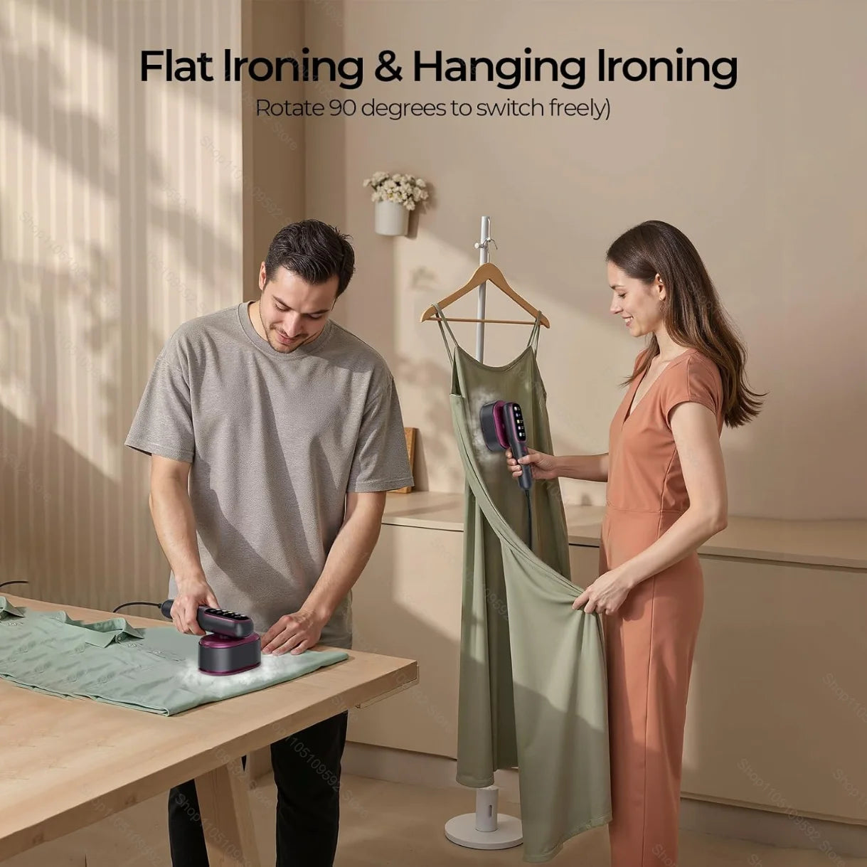 2026 NOUVEAU Défroisseur vapeur portable professionnel 1200W pour vêtements, idéal pour la maison et le quotidien.