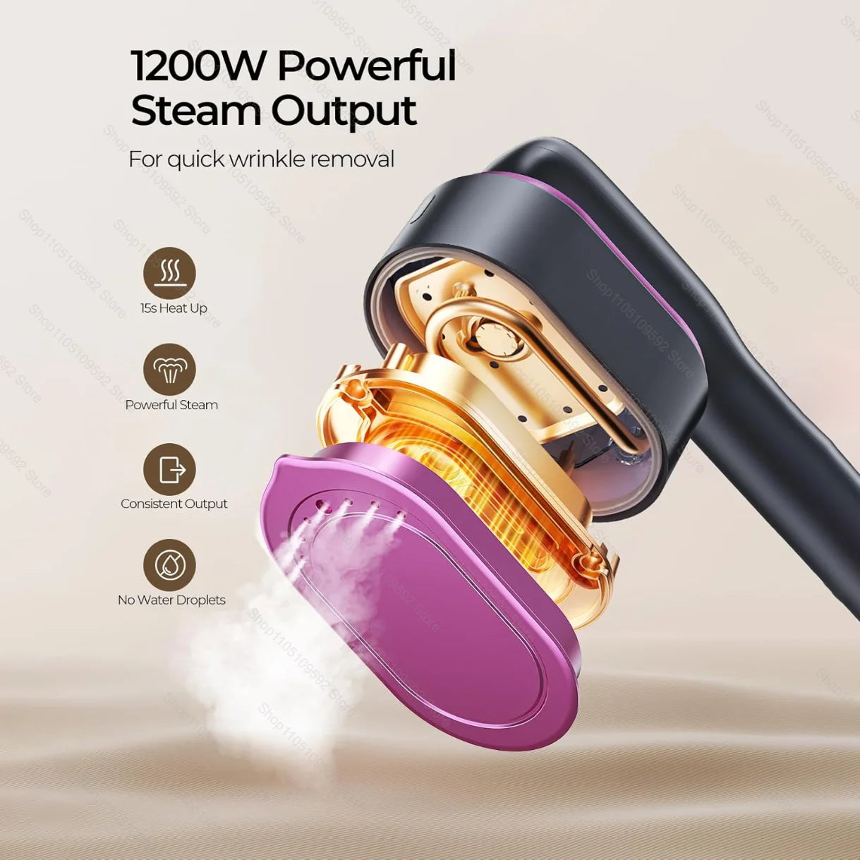 2026 NOUVEAU Défroisseur vapeur portable professionnel 1200W pour vêtements, idéal pour la maison et le quotidien.