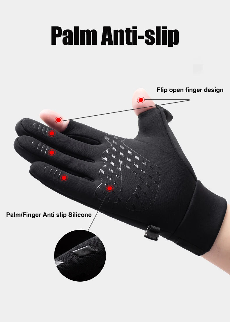 Gants d'hiver chauds et tactiles pour l'extérieur, coupe-vent, imperméables et résistants au froid