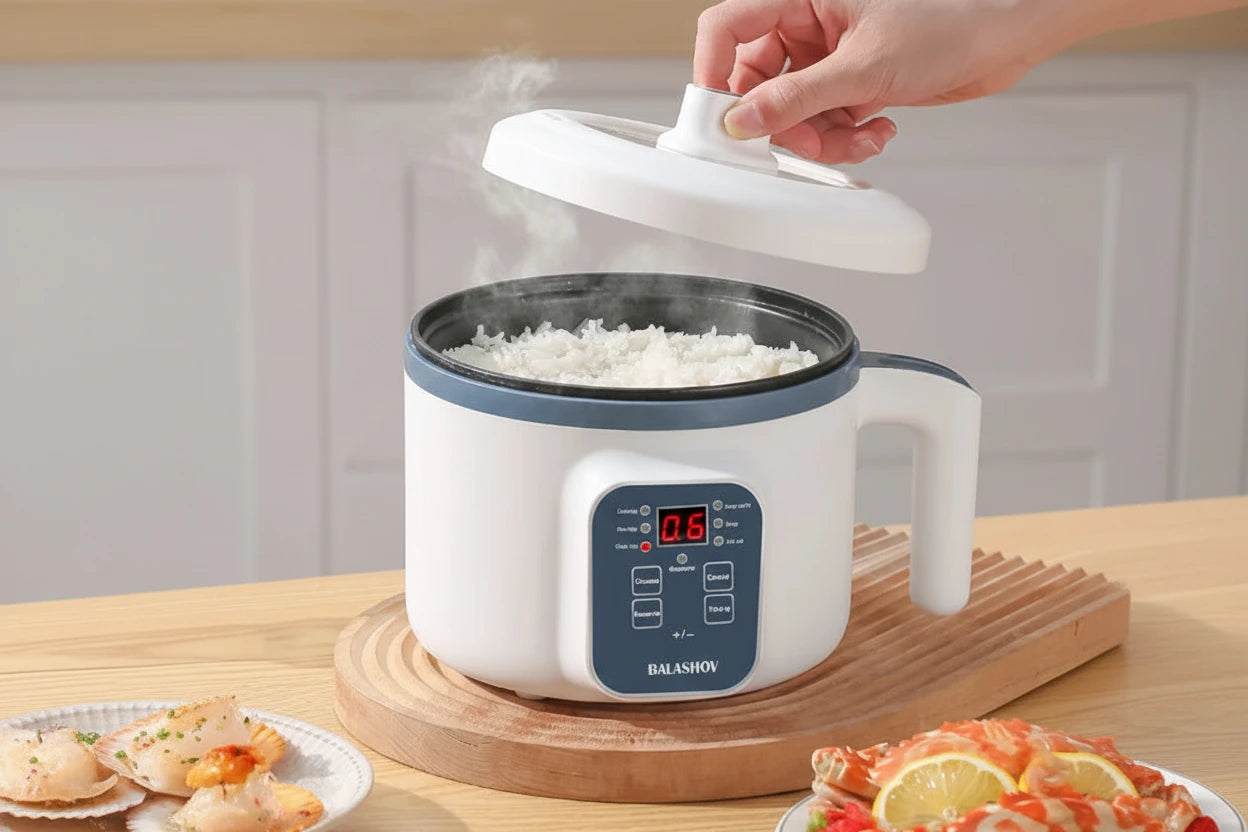 Cuiseur à riz électrique 1,7 L à une ou deux couches, 220 V, multicuiseur, revêtement antiadhésif, cuiseur intelligent à commande mécanique, marmite pour riz vapeur, usage domestique.