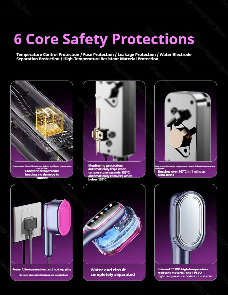 2026 NOUVEAU Défroisseur vapeur portable professionnel 1200W pour vêtements, idéal pour la maison et le quotidien.