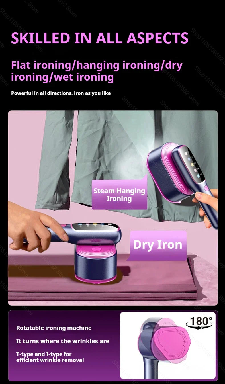 2026 NOUVEAU Défroisseur vapeur portable professionnel 1200W pour vêtements, idéal pour la maison et le quotidien.