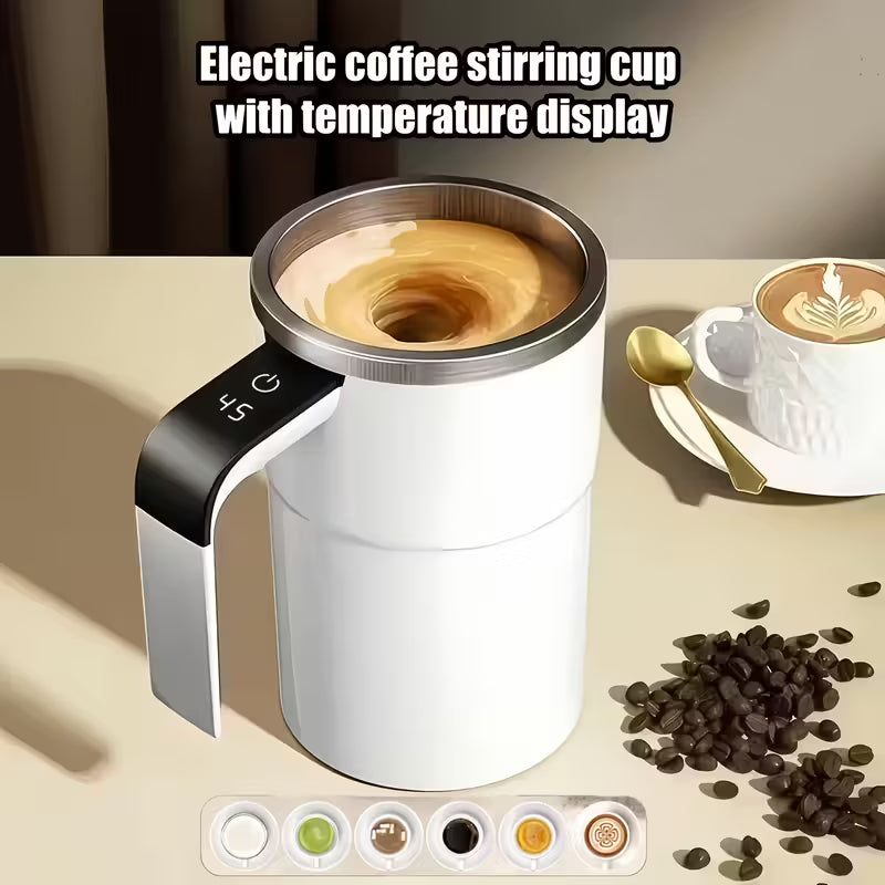 Tasse à café électrique portable rechargeable USB, auto-mélangeur avec affichage de la température, grande capacité